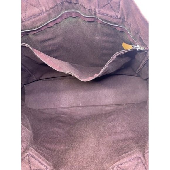 Hermes Toile Fourre Tout Mm Burgundy Fabric Tote - Picture 7 of 10
